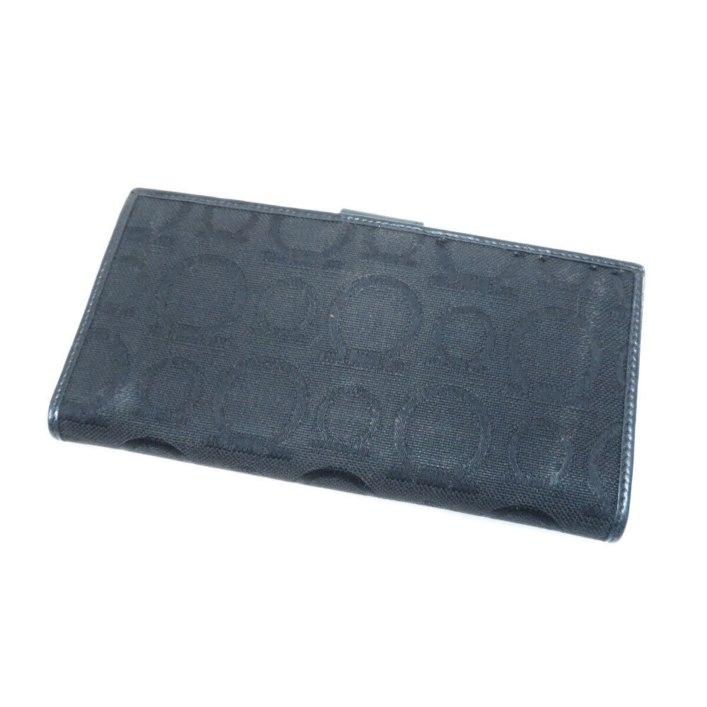 Salvatore Ferragamo canvas Wallet long Black